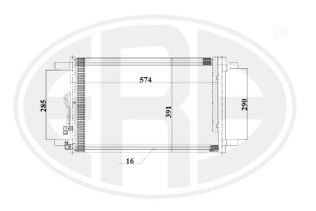 Радiатор кондицiонера ERA 667198