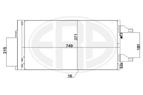 Радiатор кондицiонера з осушувачем ERA 667247