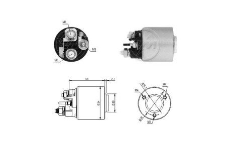 Реле втягуюче стартера ERA ZM3494