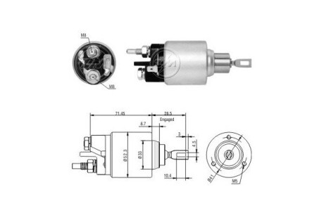 Реле втягуюче стартера ERA ZM379