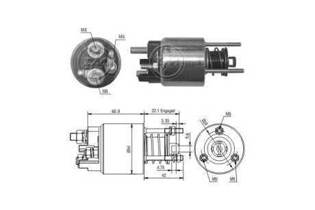 Реле втягуюче стартера ERA ZM395