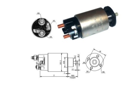 Реле втягуюче стартера ERA ZM3993