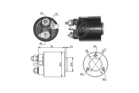 Реле втягуюче стартера ERA ZM492