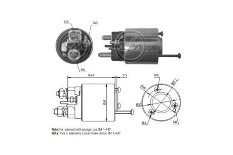 Реле втягуюче стартера ERA ZM497