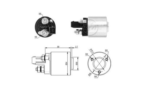 Реле втягуюче стартера ERA ZM5492