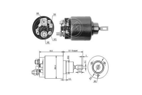 Реле втягуюче стартера ERA ZM571