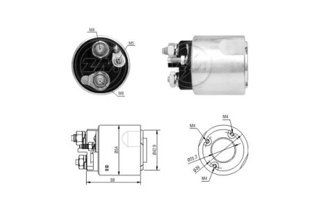 Реле втягуюче стартера ERA ZM6492