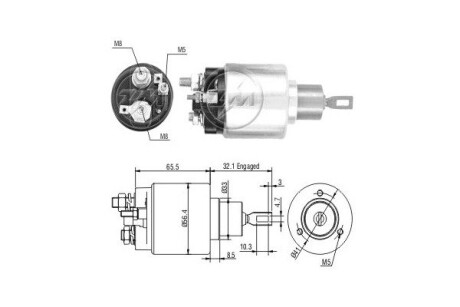 Тяговое реле, стартер ERA ZM675