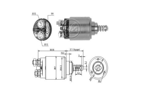 Реле втягуюче стартера ERA ZM743