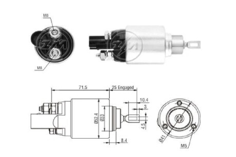 Реле втягуюче стартера ERA ZM8381