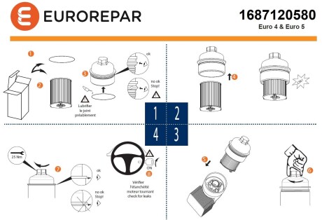 ФІЛЬТР ОЛИВИ EUROREPAR 1687120580 (фото 1)