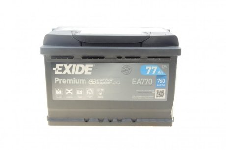 Стартерна батарея (акумулятор) EXIDE EA770 (фото 1)