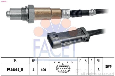 Датчик кислорода Clio II 1.4, 1.6, 2.0 (99-09) FACET 108283