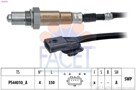 Датчик кислорода Megane III (08-16)/Scenic III (09-16) 1.2 Tce/1.4 Tce/2.0 Tce (FACET 108310