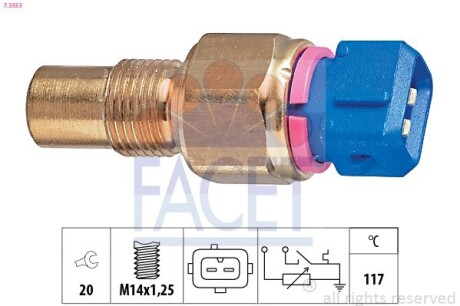 Температурный датчик охлаждающей жидкости FACET 73553