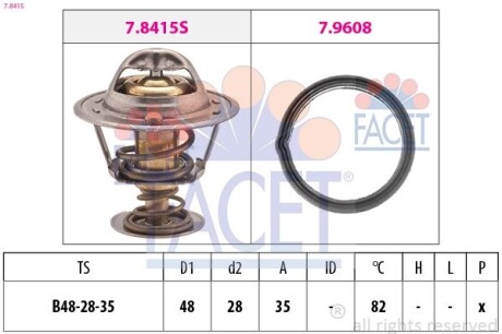 Термостат, охлаждающая жидкость FACET 78415