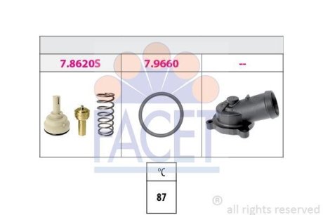 Термостат VW Jetta iii 1.6 fsi (05-10) (7.8621K) FACET 78621K