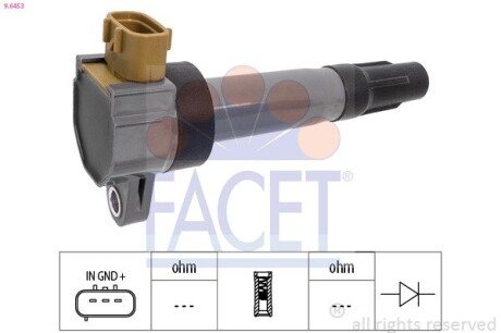 Котушка системи запалювання FACET 9.6453