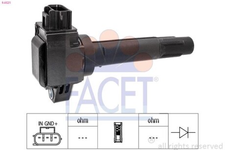 Котушка системи запалювання FACET 9.6521