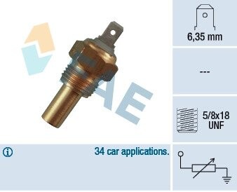 Температурный датчик охлаждающей жидкости FAE 31360