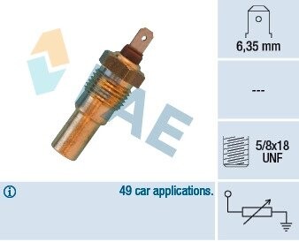 Температурный датчик охлаждающей жидкости FAE 31690