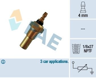 Температурный датчик охлаждающей жидкости FAE 32460