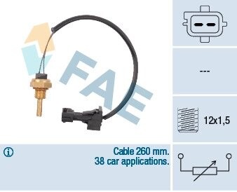 Температурный датчик охлаждающей жидкости FAE 32740