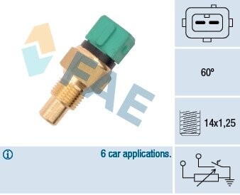 Температурный датчик охлаждающей жидкости FAE 34425