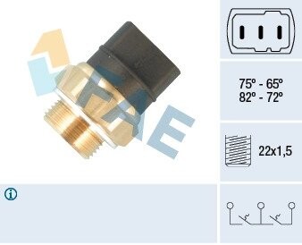 Термовыключатель, вентилятор радиатора FAE 37826