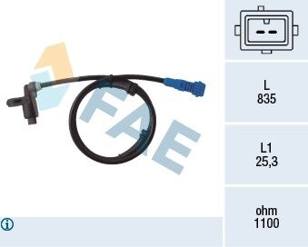 Датчик, частота вращения колеса FAE 78021