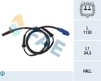 Датчик, частота вращения колеса FAE 78034