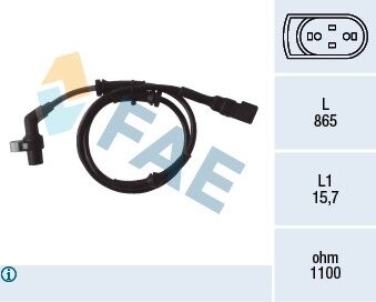 Датчик, частота вращения колеса FAE 78040