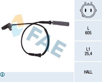 Датчик, частота вращения колеса FAE 78042