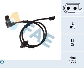 Датчик, частота вращения колеса FAE 78075