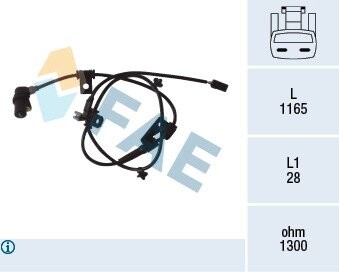 Датчик, частота вращения колеса FAE 78078