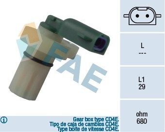 Датчик частоты вращения, автоматическая коробка передач FAE 79087