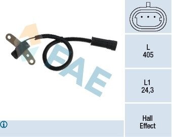 Датчик частоты вращения, управление двигателем FAE 79335 (фото 1)