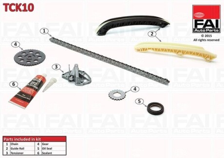 Комплект цели привода распредвала FAI AUTOPARTS TCK10