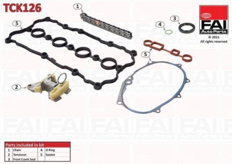 Комплект цели привода распредвала FAI AUTOPARTS TCK126 (фото 1)