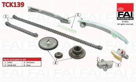 Комплект ланцюга ГРМ FAI AUTOPARTS TCK139