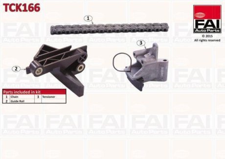 К-кт ланцюга ГРМ (без ущільнень) BMW 5 (E60/E60N) 03-/7 (E38) 95- FAI AUTOPARTS TCK166 (фото 1)