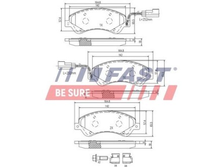 Колодки гальмівні дискові передні FORD Transit 06-14 FAST FT29521