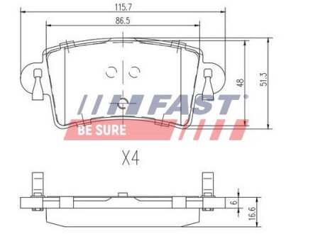 Колодки тормозные FAST FT29541