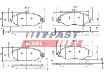 Колодки гальмівні дискові передні FORD Transit 00-06 FAST FT29547