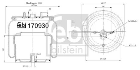 Подушка амортизуюча FEBI BILSTEIN 170930