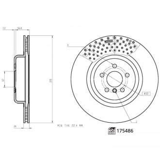 Гальмівний диск FEBI BILSTEIN 175486