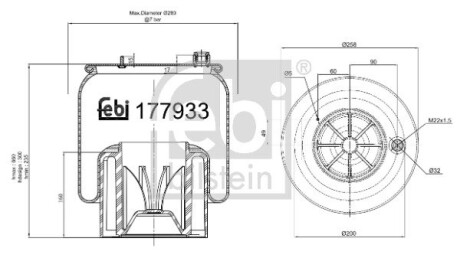 Подушка амортизуюча FEBI BILSTEIN 177933