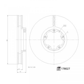 Гальмівний диск FEBI BILSTEIN 178027