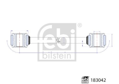 Кронштейн(тяга) стабілізатора FEBI BILSTEIN 183042 (фото 1)