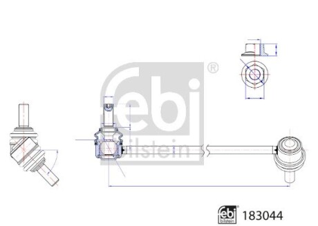 Кронштейн(тяга) стабілізатора з гайками FEBI BILSTEIN 183044